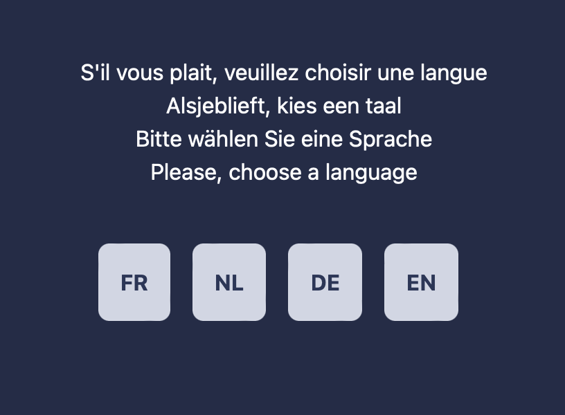Sélection du language dans Kiné Helper